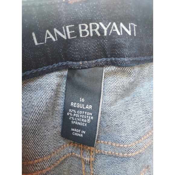 Ladies Lane Bryant Genius Fit Dark Wash Size 16R Stretch Bootcut Denim Jeans - Picture 3 of 9
